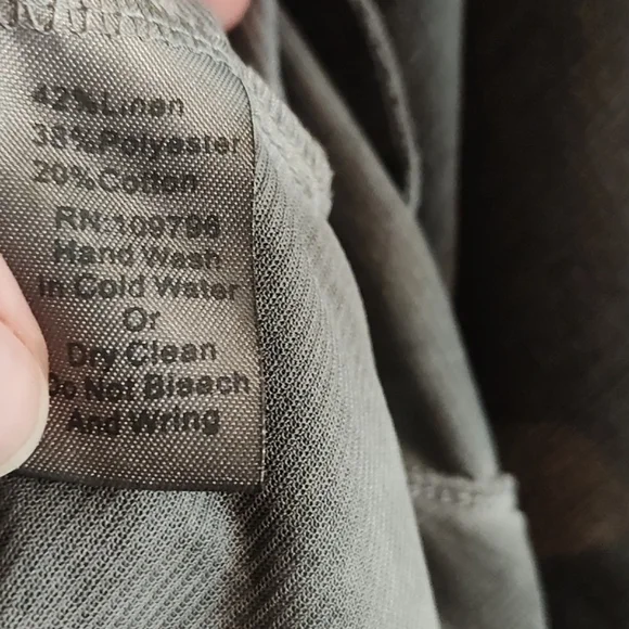 Pretty Angel Graphite Linen Blend Layered Top Eyelet Shabby Chic Lagenlook Sz XL - Picture 10 of 10